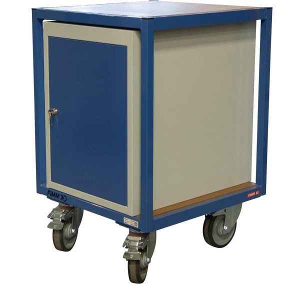 Servante 400kg 2 plateaux bois 600x600 mm 2 bloc porte