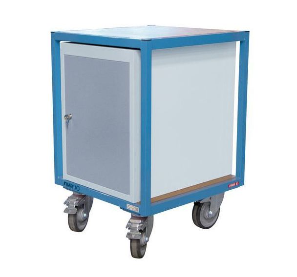 Servante 400kg 2 plateaux bois 600x600 mm 2 bloc porte