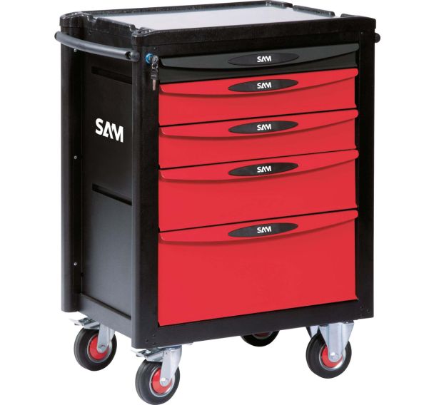Servante 40 - 5 tiroirs - Plateau aluminium