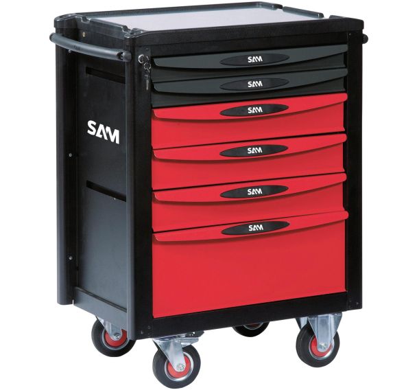 Servante 40 - 6 tiroirs - Plateau aluminium