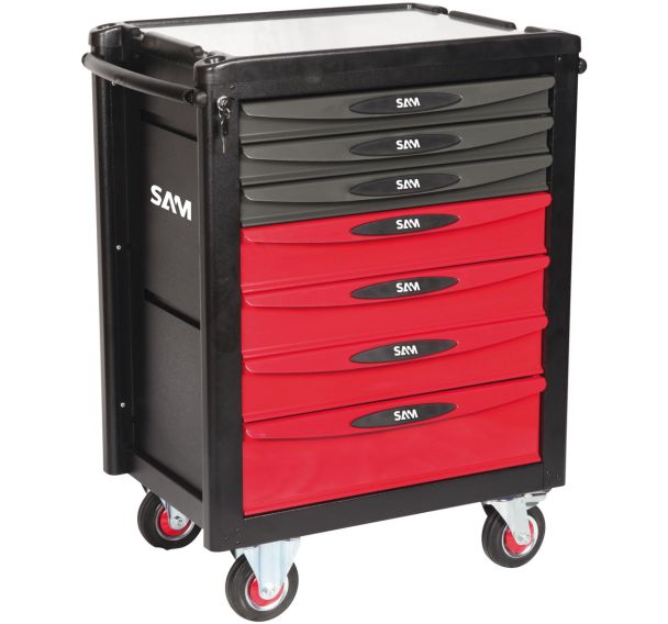 Servante 40 - 7 tiroirs - Plateau aluminium