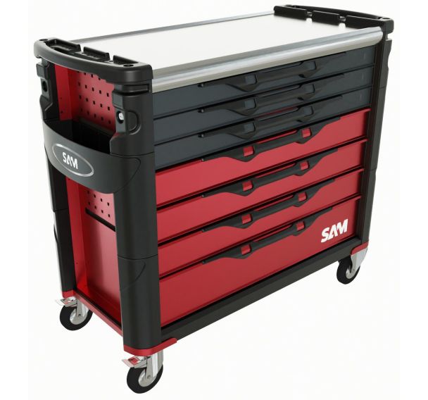 Servante 41 XL - 7 tiroirs - Plateau inox