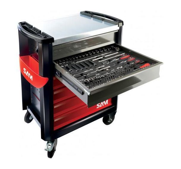 Servante 6 tiroirs maintenance industrielle - 224 outils
