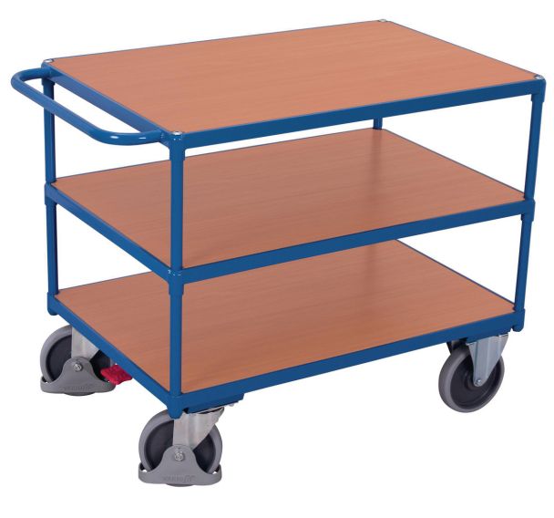 Servante à 3 plateaux bois- Charge 500 kg