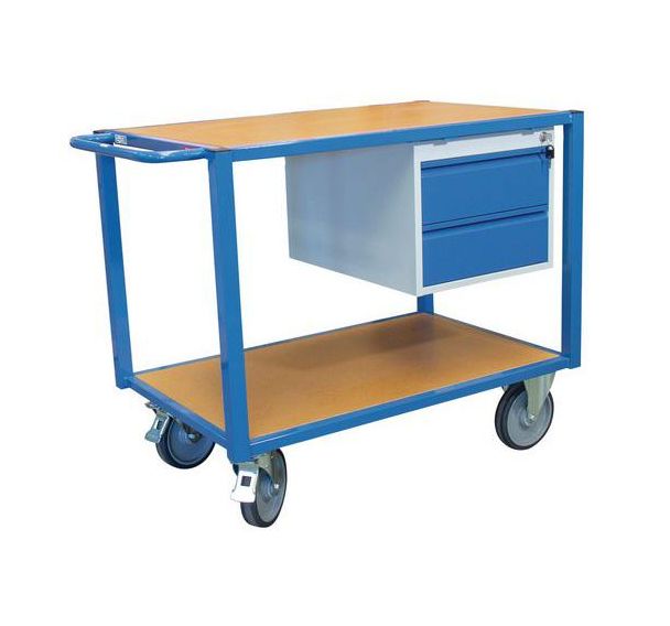 Servante d'atelier 2 plateaux et 2 tiroirs - Force 500 kg - FIMM