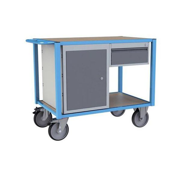 Servante établi équipée, 1 tiroir + 1 bloc porte, 500 kg