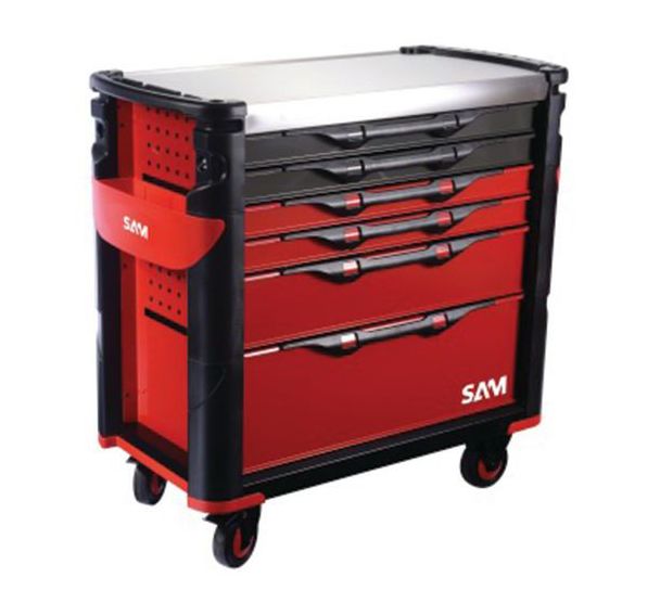 Servante extra large 6 tiroirs + 202 outils en 14 modules