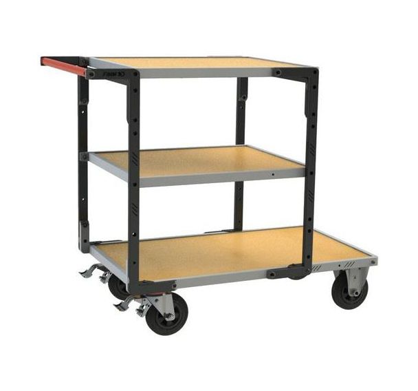 Servante flat-pack 1 plateau long et 2 plateaux court 1245x640x980mm - FIMM