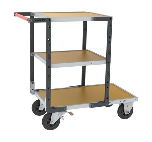 Servante flat-pack 1 plateau long et 2 plateaux courts 1095x540x980mm - FIMM