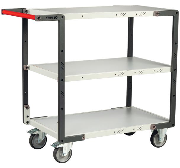 Servante flat-pack plateau bois 1 poignée