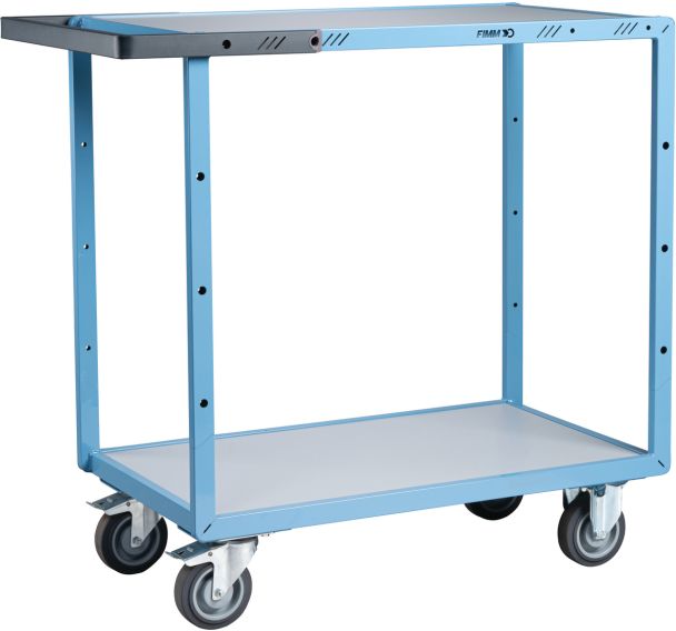 Servante mécano-soudée 250kg - 2 plateaux 850x455 - Mélaminé