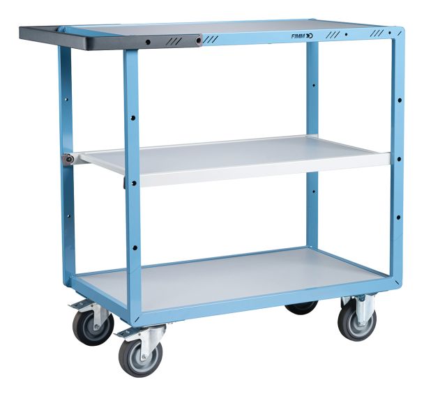 Servante mécano-soudées plateau bois 1 poignée