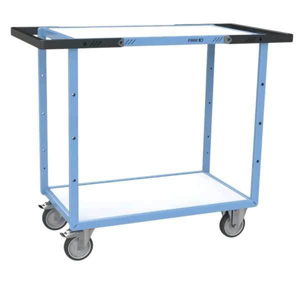 Servante mécano-soudées plateau bois double poignée