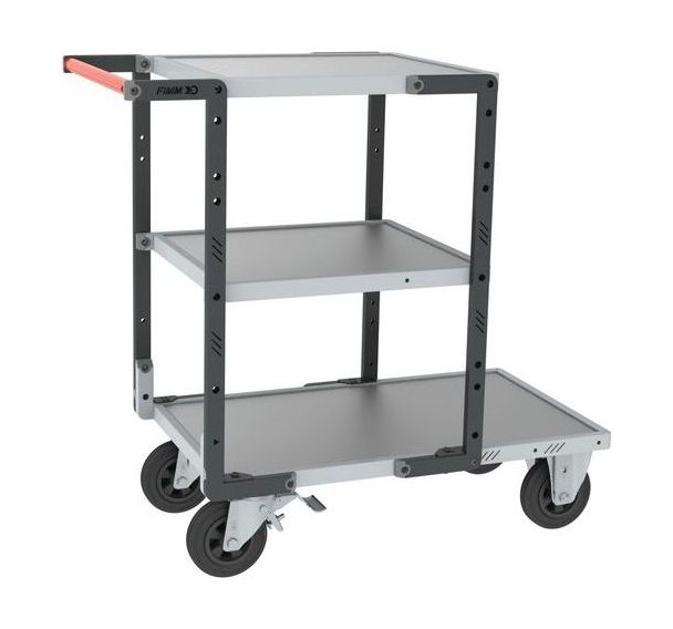 Servante montée 1 plateau long et 2 plateaux court 1095x540x980mm - FIMM