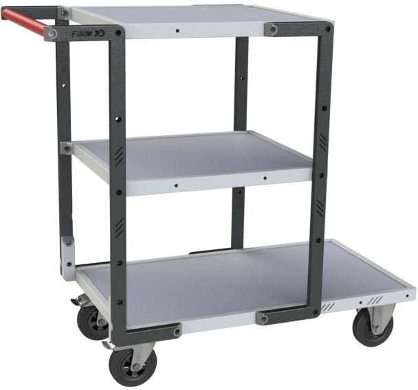 Servante montée 1 plateau long et 2 plateaux court 1245x640x945mm - FIMM