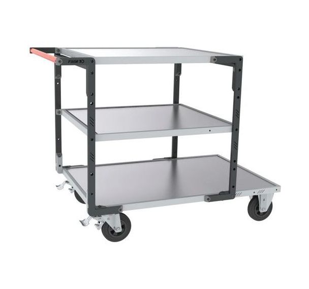 Servante montée 1 plateau long et 2 plateaux court 1355x795x980mm - FIMM