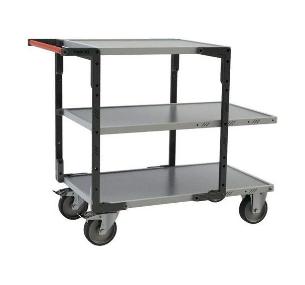 Servante montée 2 plateaux long et 1 plateau court 1245x640x980mm - FIMM