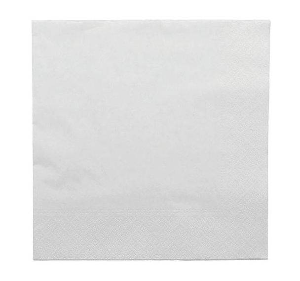 Serviette en papier ouate 2 plis - Lot de 100 - 38x38 cm