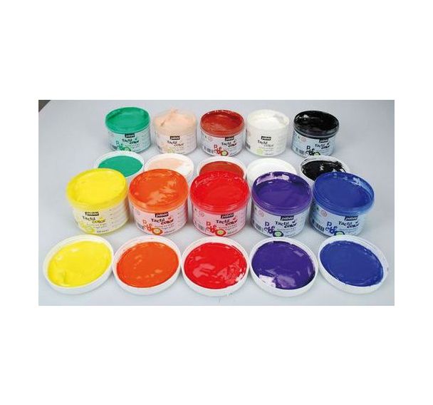 Set 10 pots 225 ml assortis - tactilcolor pébéo