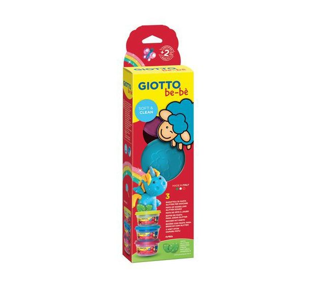 Set 3 pots 100g pâte à jouer pailletée GIOTTO Bè-be
