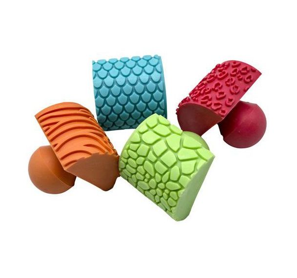 Set 4 tampons à bascule géants, motifs animaux