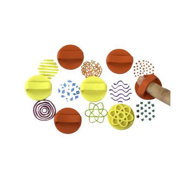 Set 8 tampons ergonomiques pour doigts, thèmes assortis