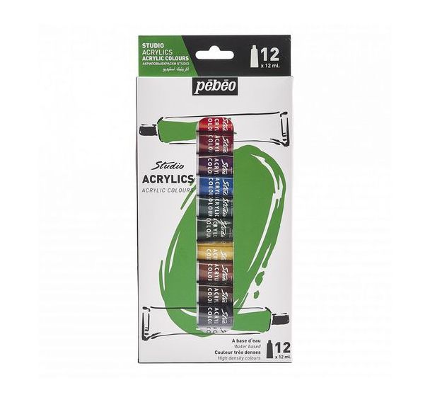 Set Acrylique Studio tubes 12x12 ml