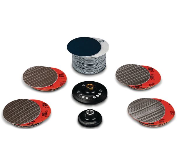 Set acier inoxydable pour préparation polissage de surface