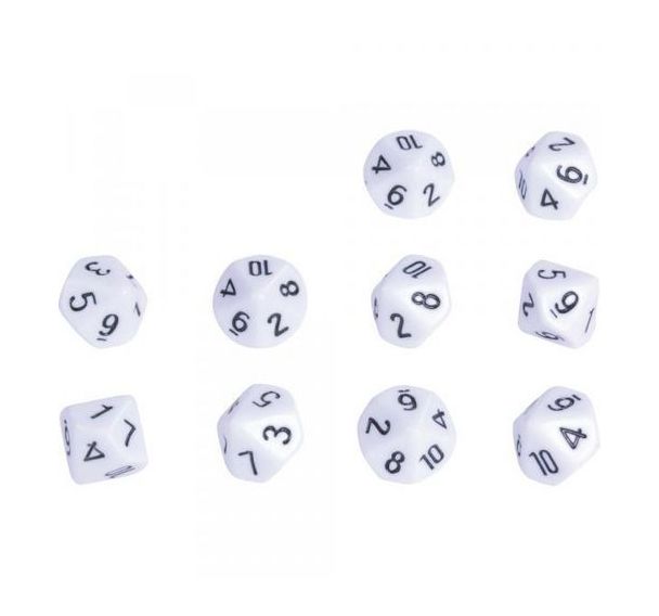 Set de 10 dés à 10 faces