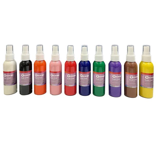 Set de 10 vaporisateurs 75 ml peinture pour tissus