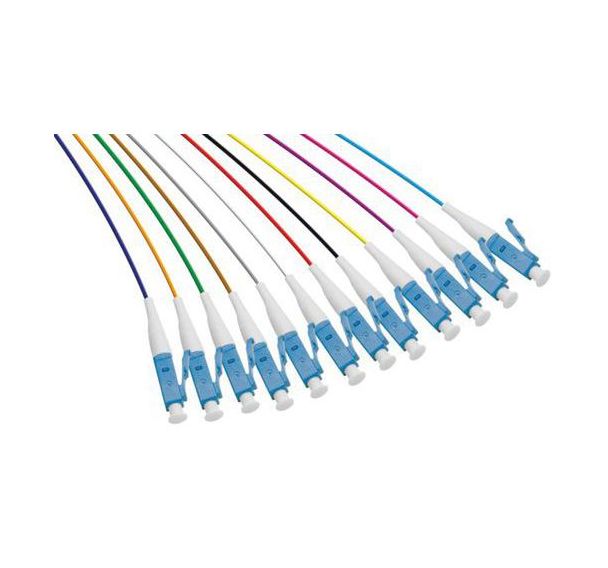 Set de 12 connecteurs panachés PIGTAIL OM3 LC/UPC LSOH - 2m