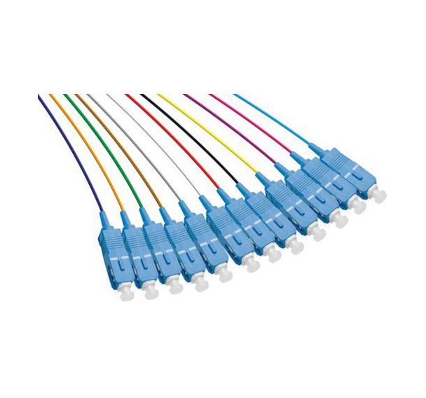 Set de 12 connecteurs panachés PIGTAIL OM3 SC/UPC LSOH - 2m