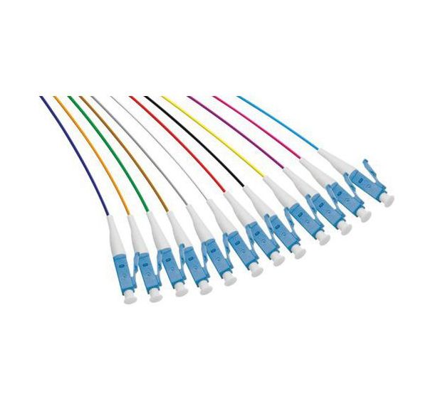 Set de 12 connecteurs panachés PIGTAIL OS2 LC/UPC LSOH - 2m