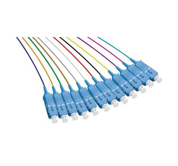 Set de 12 connecteurs panachés PIGTAIL OS2 SC/UPC LSOH - 2m