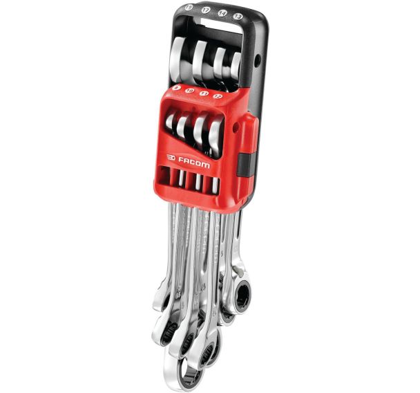 Set de 2 Jeu 8 clés mixtes à cliquet en étui pocket 8 à 19mm