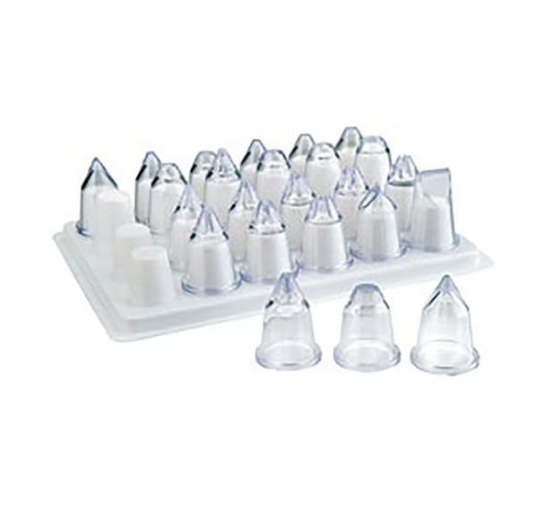 Set de 2 Lot de 24 douilles acryliques assorties