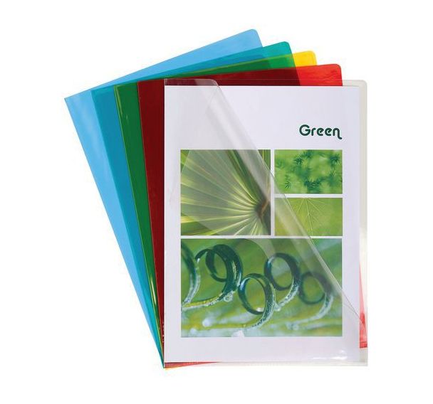 Set de 2 Set 50 pochettes coin pvc haute résistance 13/100 A4 Assorti