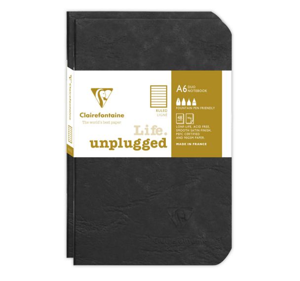 Set de 2 carnets piqués Age Bag 9x14 cm - Clairefontaine