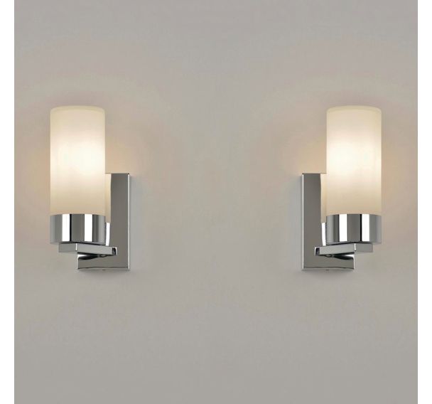 Set de 2 spots 1 lumière rectangulaire en métal alu