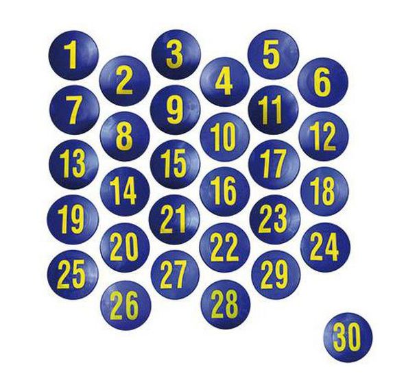 Set de 30 marquages chiffres