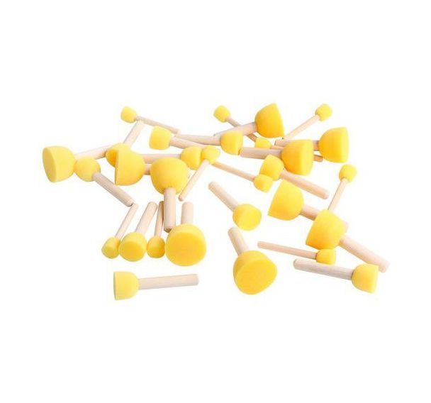 Set de 30 tampons pochoirs, tailles assorties