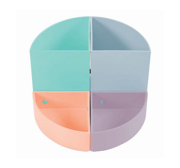 Set de 3 Pots à crayons modulables THE QUARTER Pastel-Assorties