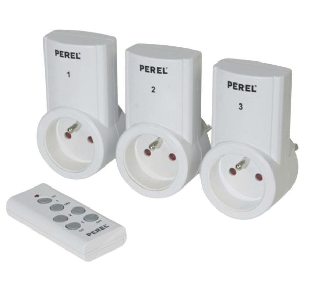 Set de 3 prises avec télécommande
