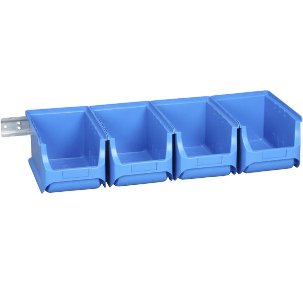 Set de 4 Jeu de 4 bacs bleus et 1 rail mural ProfiPlus Set 3/5