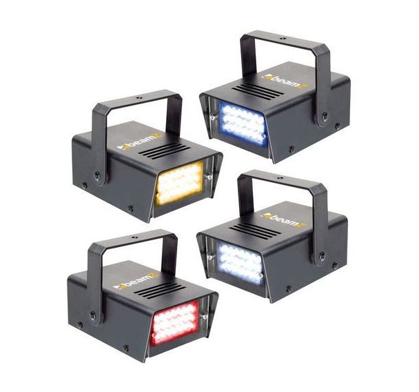 Set de 4 Minis stroboscopes LED RYBW