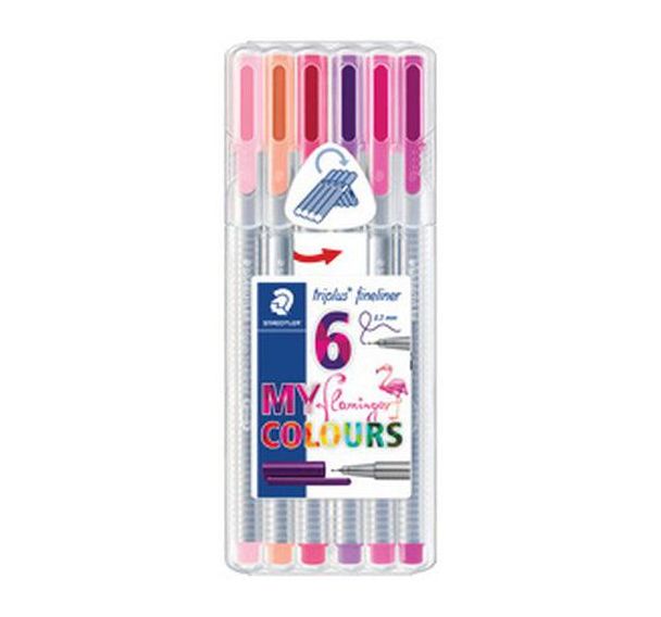 Set de 6 Fineliner triplus ''MY ocean COLOURS'', étui de 6