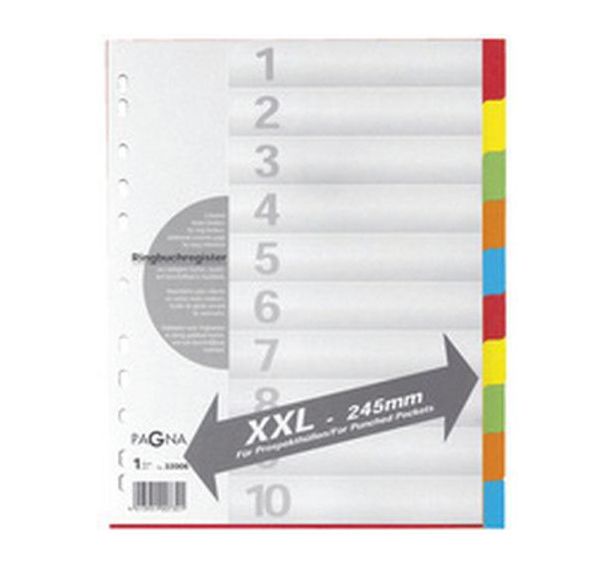 Set de 6 Intercalaires en carton, format A4, 10 positions, extra