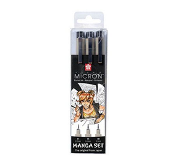 Set de 6 Kit Manga PIGMA MICRON, étui de 3