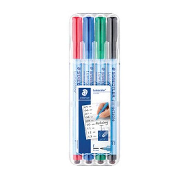 Set de 6 Marqueur correctable 305F Lumocolor, étui de 4