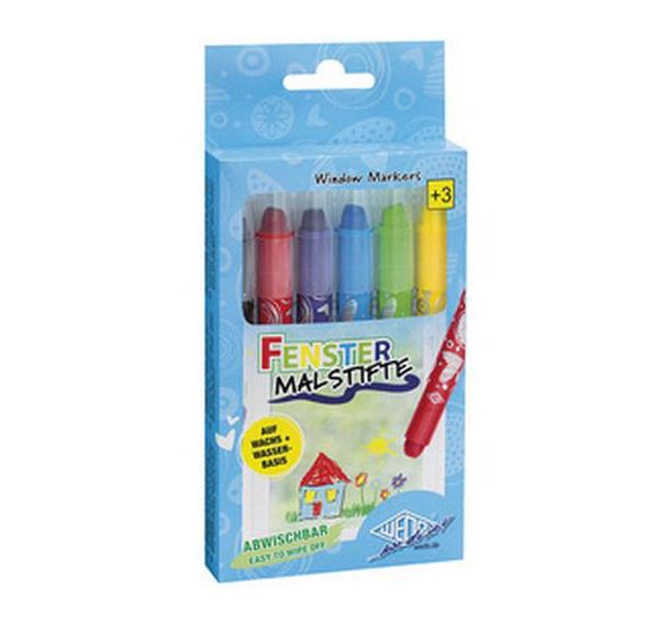 Set de 6 Marqueur pour vitres, assorti, étui de 6 en carton
